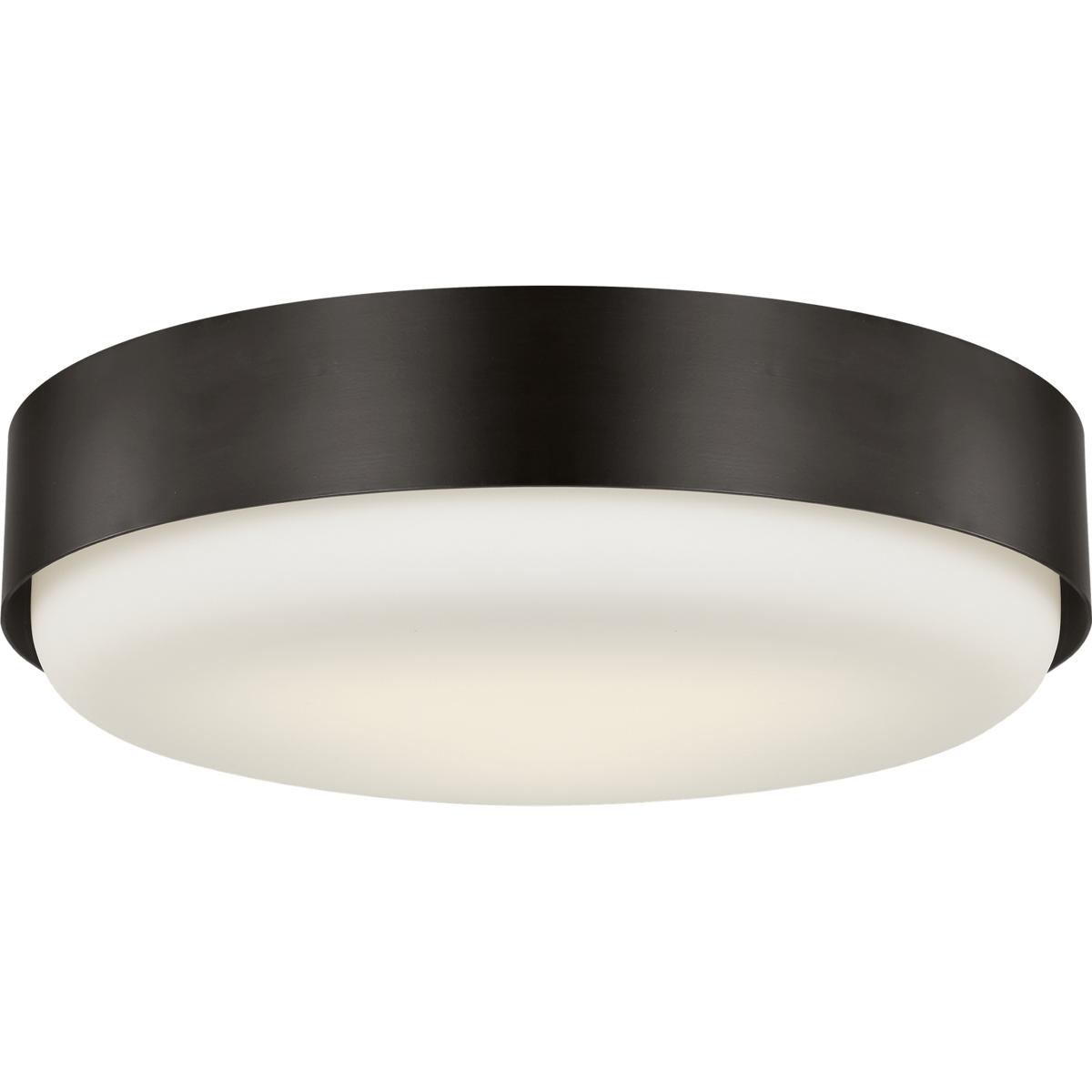 Visual Comfort Studio Collection SCRJFM188AIOEG Richard June Aurelle 3 Light 17.25 inch Aged Iron Flush Mount Ceiling Light in Standard