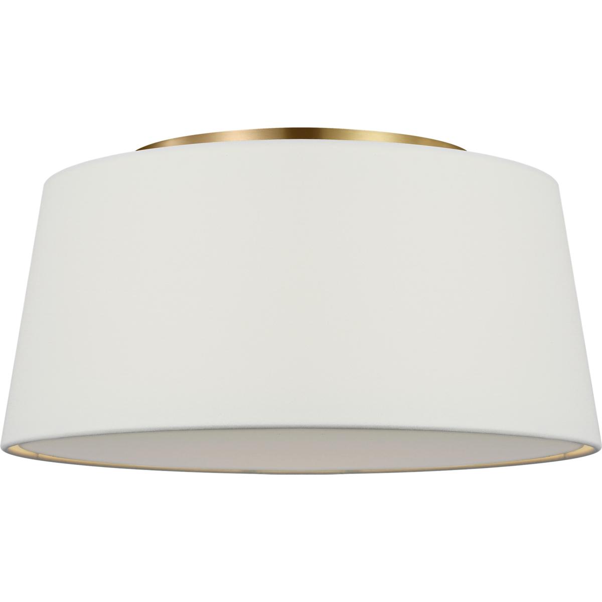 Visual Comfort Studio Collection SCRJFM196EBSWL Richard June Hale 3 Light 18 inch Estate Brass Flush Mount Ceiling Light in Standard