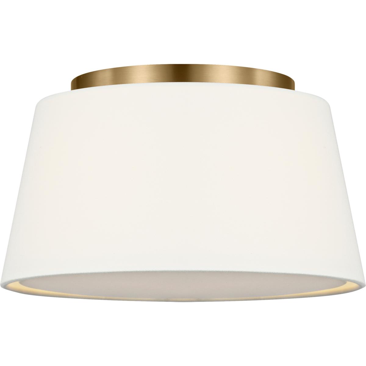Visual Comfort Studio Collection SCRJFM197EBSWL Richard June Hale 2 Light 12 inch Estate Brass Flush Mount Ceiling Light in Standard