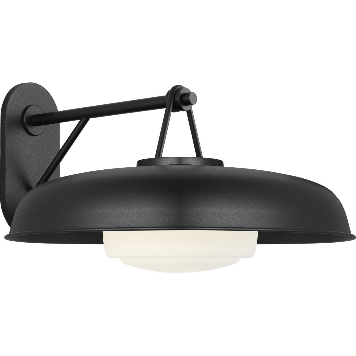 Visual Comfort Studio Collection SCRJOWS173TXBMWOG-LI Richard June Liora 1 Light 12.5 inch Textured Black Outdoor Wall Light in LED
