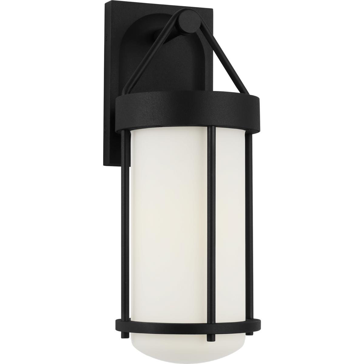 Visual Comfort Studio Collection SCRJOWS191TXBOEG-LI Richard June Otis 1 Light 15 inch Textured Black Outdoor Wall Light in LED