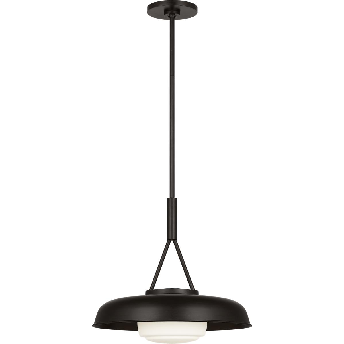 Visual Comfort Studio Collection SCRJPD167AIOEG Richard June Liora 1 Light 15 inch Aged Iron Pendant Ceiling Light in Standard