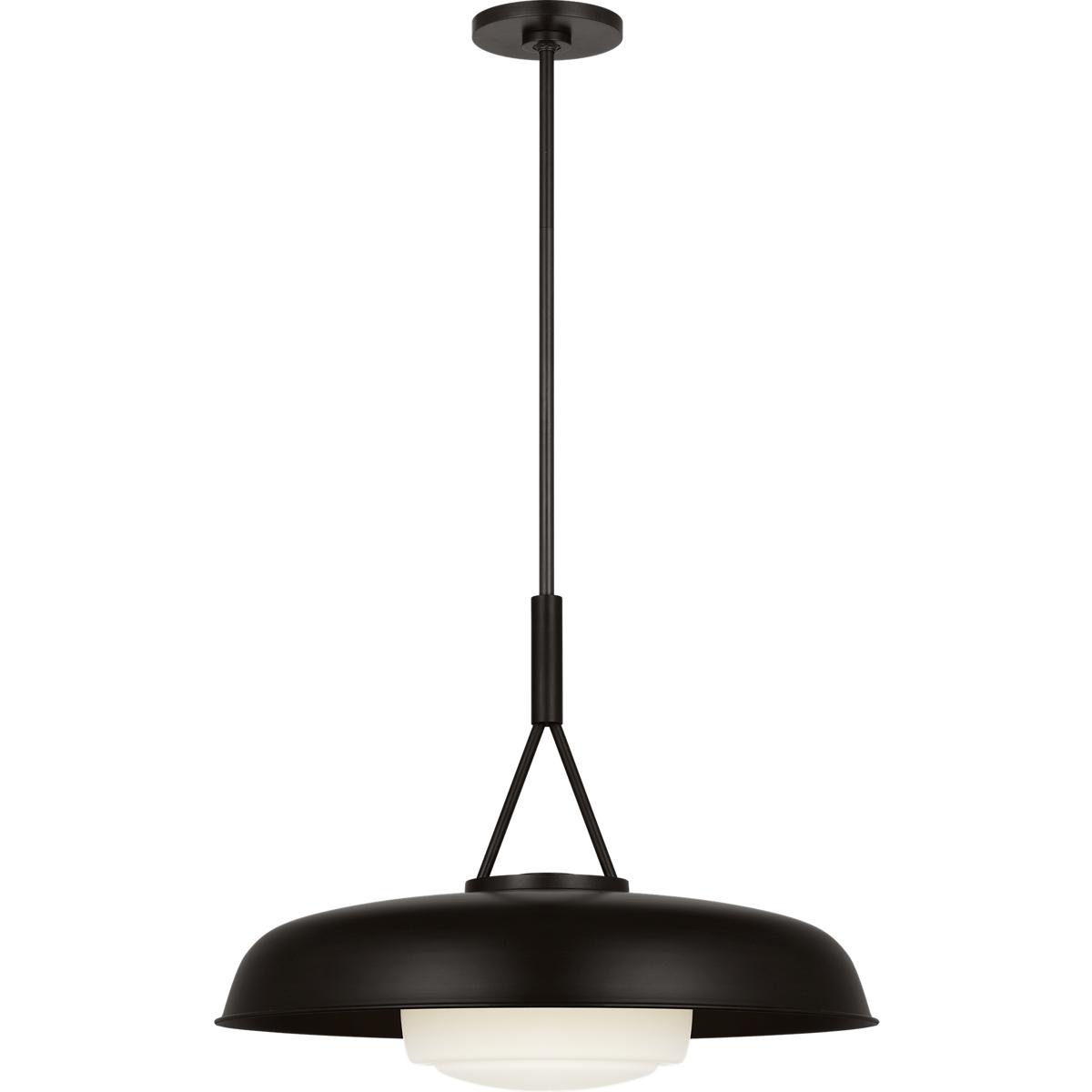 Visual Comfort Studio Collection SCRJPD168AIOEG Richard June Liora 1 Light 20.3 inch Aged Iron Pendant Ceiling Light in Standard