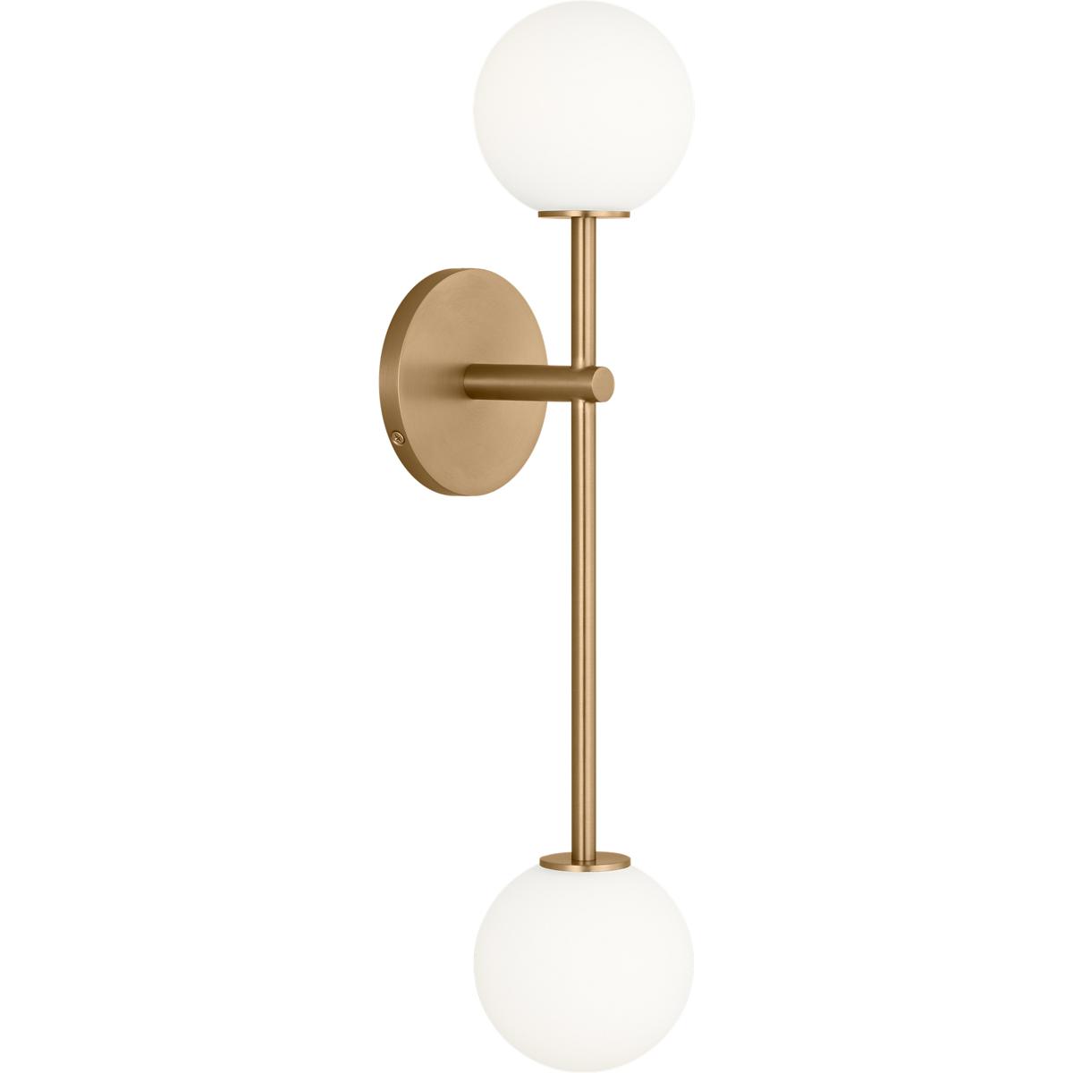 Visual Comfort Studio Collection SCRJWS185EBSOEG Richard June Sorelle 2 Light 4.5 inch Estate Brass Wall Sconce Wall Light in Standard