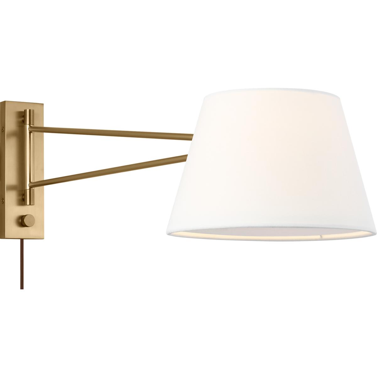 Visual Comfort Studio Collection SCRJWS195EBSWL-LI Richard June Hale 1 Light 10 inch Estate Brass Wall Sconce Wall Light in LED