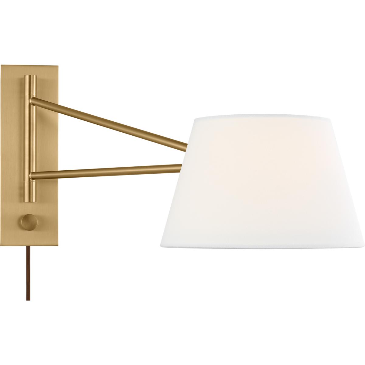 Visual Comfort Studio Collection SCRJWS199EBSWL-LI Richard June Hale 1 Light 8 inch Estate Brass Wall Sconce Wall Light in LED