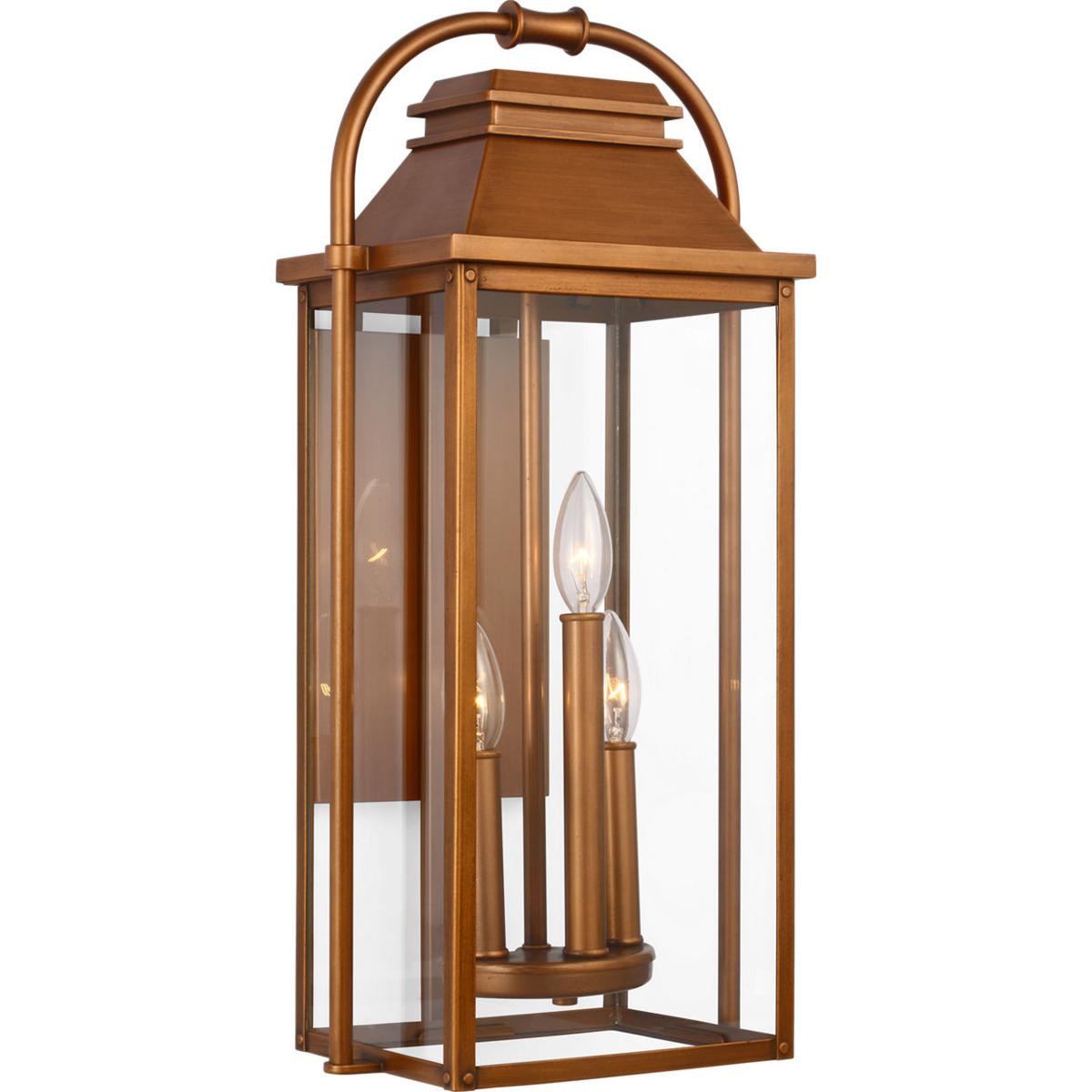 Visual Comfort Studio Collection OL13201NCP Sean Lavin Wellsworth 3 Light 22.5 inch Natural Copper Outdoor Wall Lantern