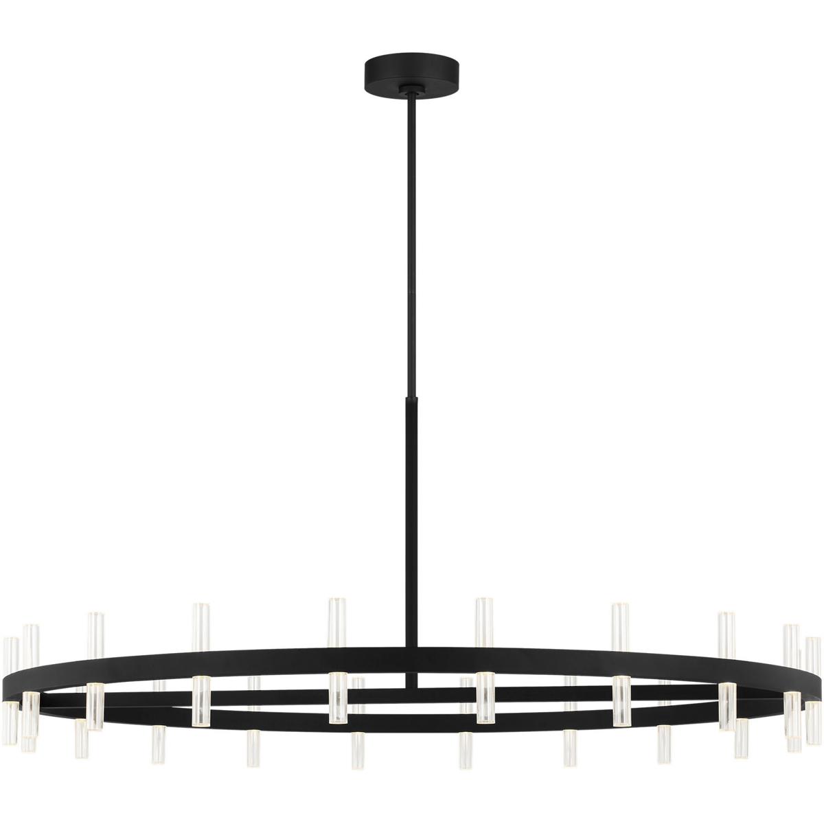 Visual Comfort Studio Collection SLC10940MBK Sean Lavin Silas 48 inch Midnight Black Chandelier Ceiling Light