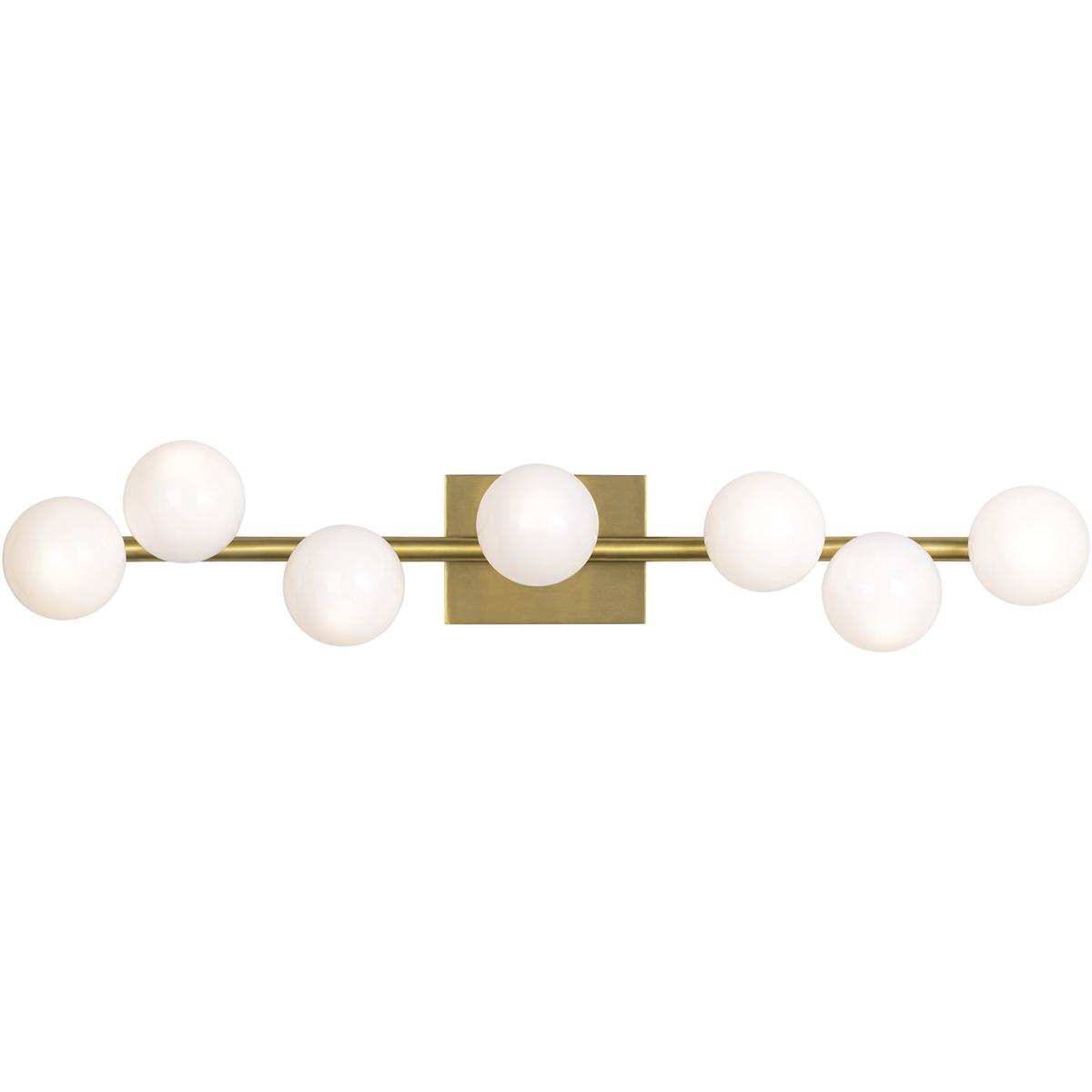 Visual Comfort Studio Collection SLW1067BBS Sean Lavin Altair 7 Light 32 inch Burnished Brass Bath Vanity Wall Light