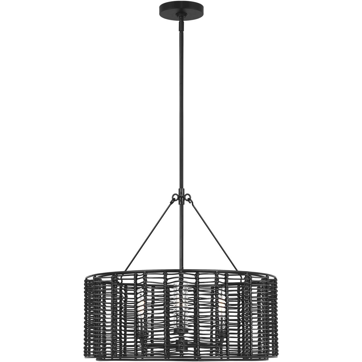 Visual Comfort Studio Collection TFC1163MBK Thom Filicia Winslow 3 Light 23.75 inch Midnight Black Chandelier Ceiling Light