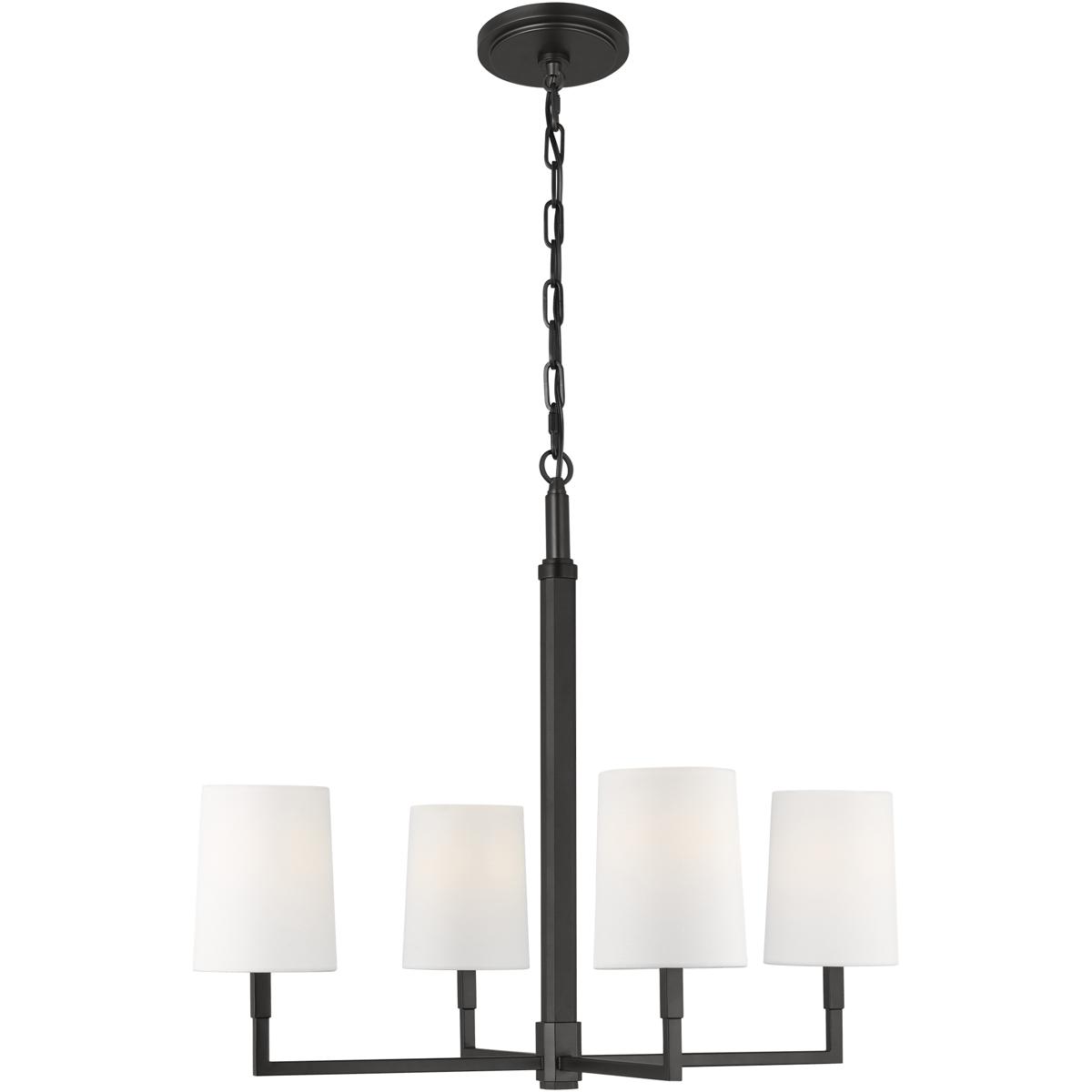 Visual Comfort Studio Collection TC1194AI TOB by Thomas O'Brien Danica 4 Light 27 inch Aged Iron Chandelier Ceiling Light