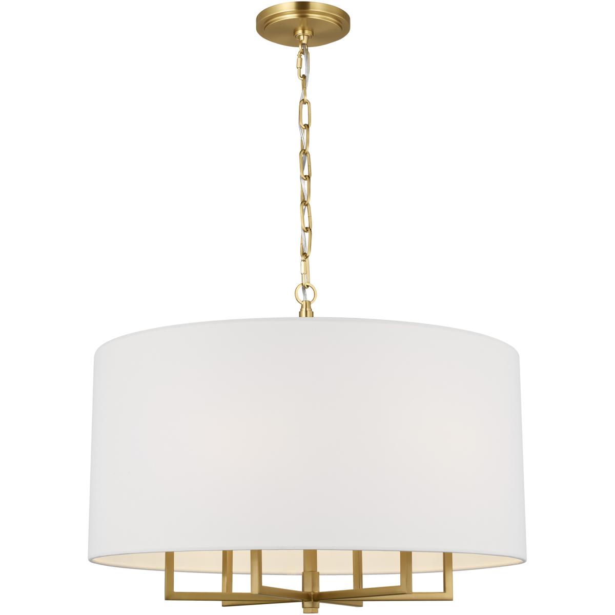 Visual Comfort Studio Collection TC1206BBS TOB by Thomas O'Brien Danica 6 Light 25 inch Burnished Brass Chandelier Ceiling Light