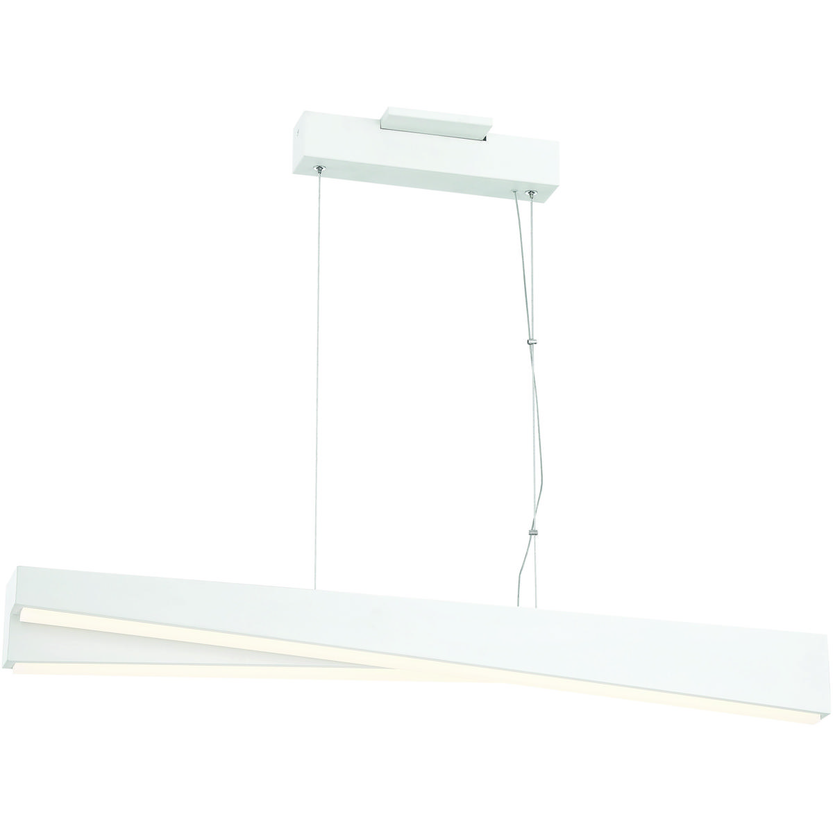 George Kovacs P1154-655-L So Inclined LED 35.5 inch Sand White Island Light Ceiling Light