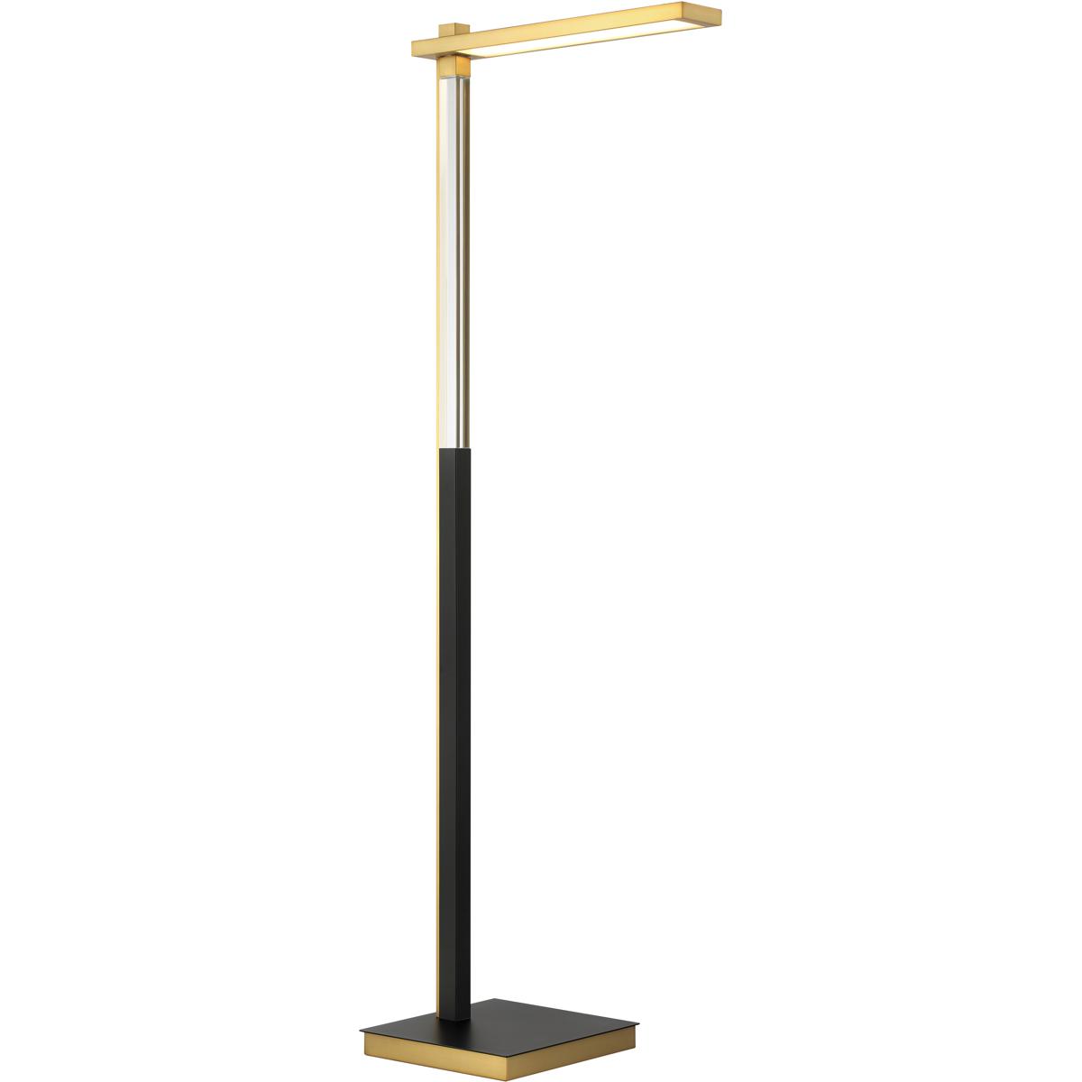 George Kovacs P1927-726-L Sauvity 51.75 inch 24.00 watt Soft Brass and Coal Floor Lamp Portable Ligh