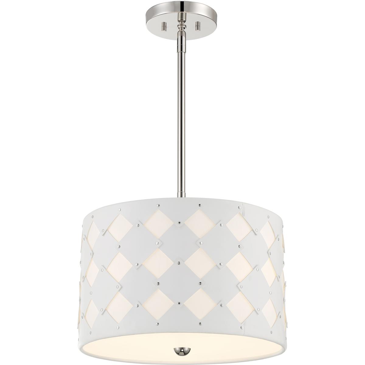 George Kovacs P5339-613 Patchwork 3 Light 16 inch Polished Nickel Pendant Ceiling Light