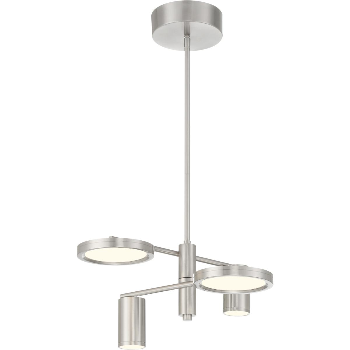 George Kovacs P5494-084-L Swivel LED 19.75 inch Brushed Nickel Chandelier Ceiling Light