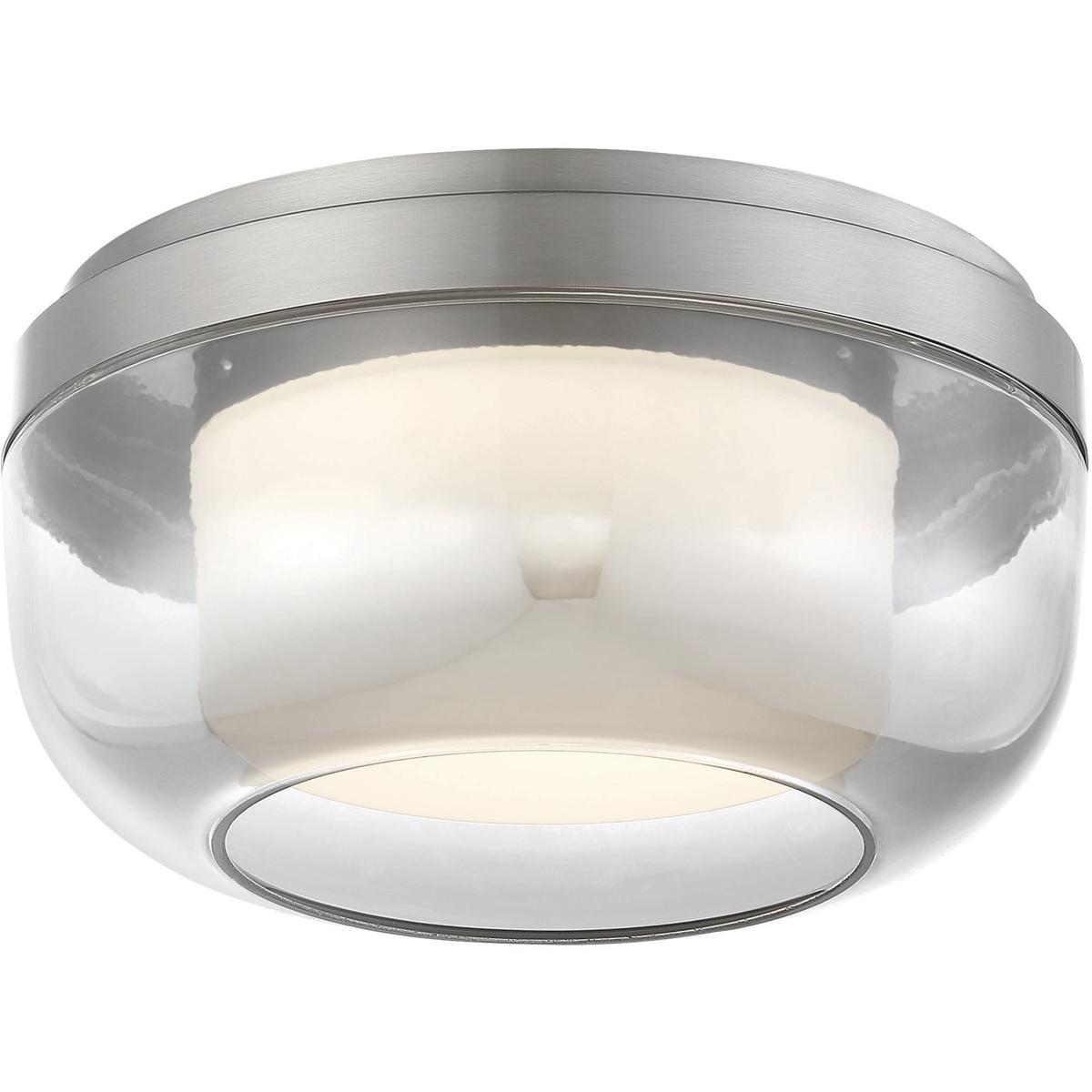 George Kovacs P952-1-084-L First Encounter Family LED 10 inch Brushed Nickel Flush Mount Ceiling Light