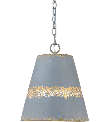 Golden Lighting 0803 M Clb Isabel 1 Light 12 Inch Colonial Blue