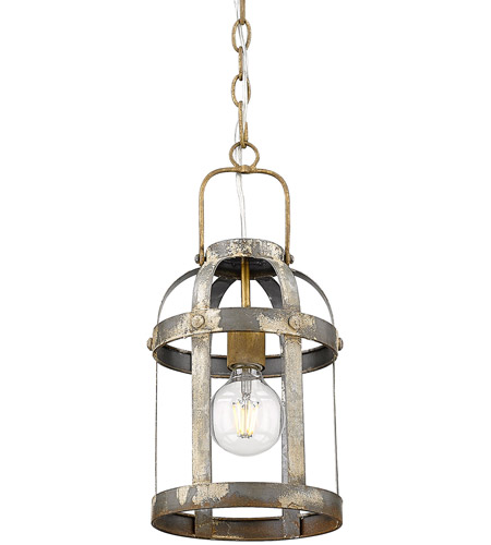 Bavaria 1 Light 8 Inch Colonial Steel Mini Pendant Ceiling Light