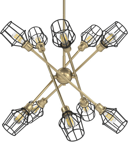 Axel Og 10 Light 43 Inch Olympic Gold Chandelier Large Ceiling Light