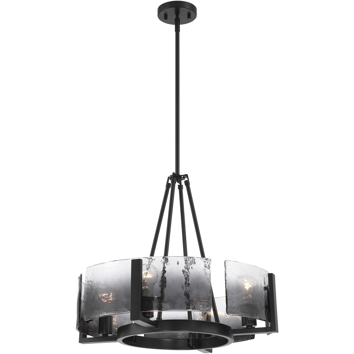 Golden Lighting 3164-4 BLK-SWG Aenon 4 Light 22 inch Matte Black Chandelier Ceiling Light