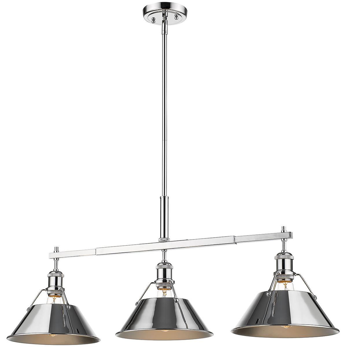 Golden Lighting 3306-LP CH-CH Yep Orwell Island Light Ceiling Light in Chrome