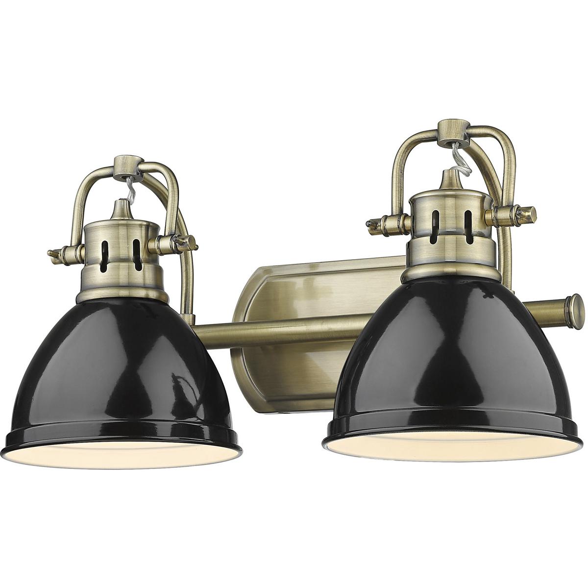 Golden Lighting Duncan 17 Inch Bath Vanity Light Duncan - 3602-BA2 AB-BK - Industrial