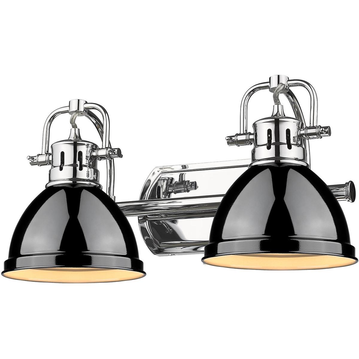 Golden Lighting Duncan 17 Inch Bath Vanity Light Duncan - 3602-BA2 CH-BK - Industrial