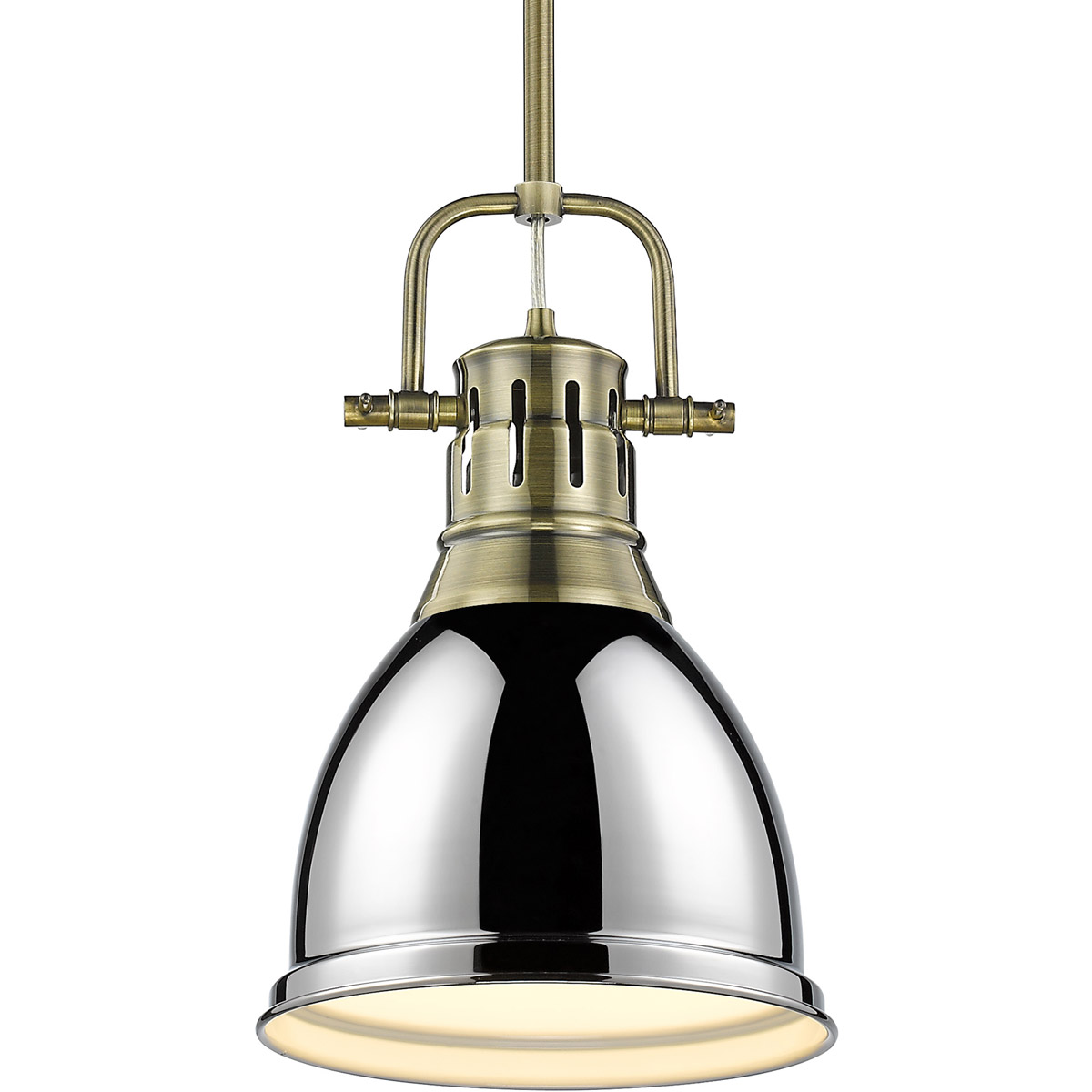 Golden Lighting 3604-S AB-CH Duncan Pendant Aged Brass | eBay