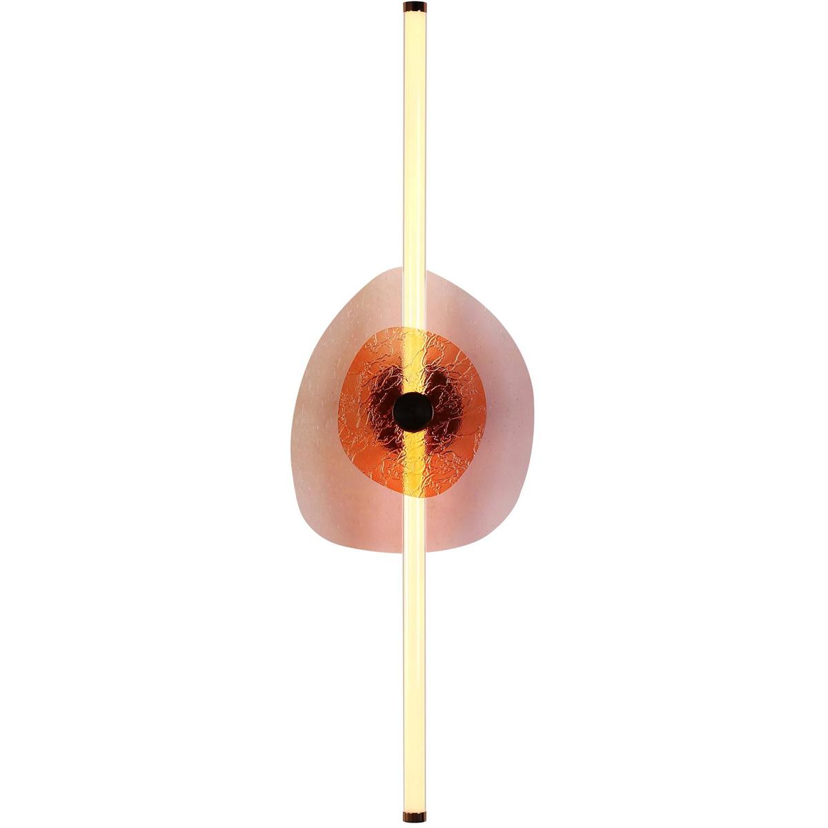 Golden Lighting 3882-39 RG PI-OR Yep Colorella LED 12 inch Rose Gold Wall Sconce Wall Light in Pink and Orange Glass