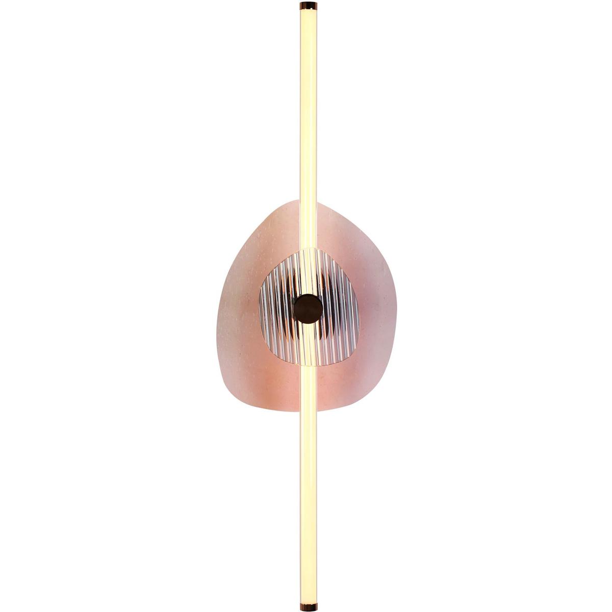 Golden Lighting 3882-39 RG PI-RB Yep Colorella LED 12 inch Rose Gold Wall Sconce Wall Light in Pink and Blue Glass