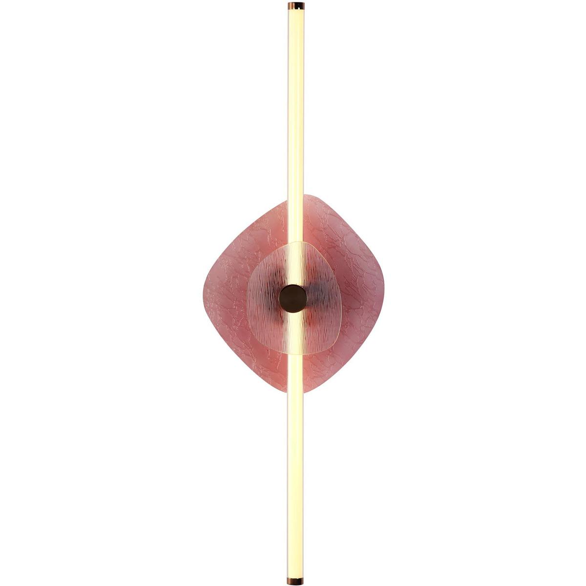 Golden Lighting 3882-39 RG PU-CL Yep Colorella LED 12 inch Rose Gold Wall Sconce Wall Light in Purple and Clear Glass