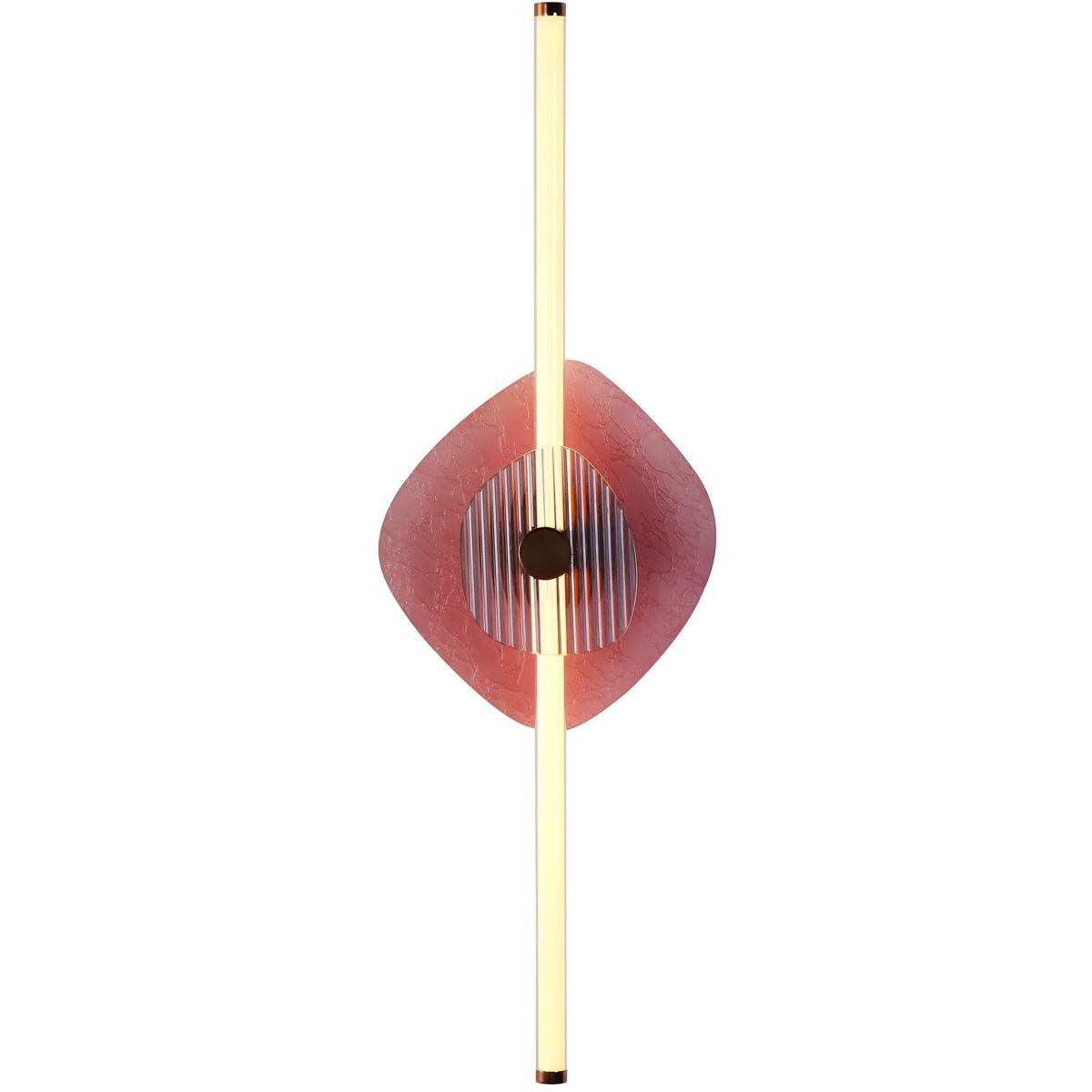 Golden Lighting 3882-39 RG PU-RB Yep Colorella LED 12 inch Rose Gold Wall Sconce Wall Light in Purple and Blue Glass