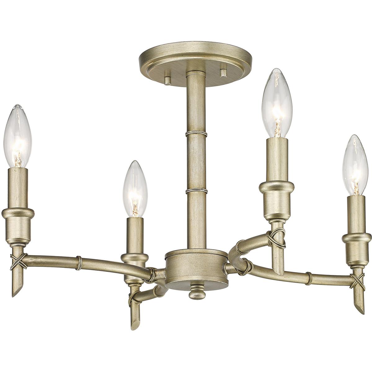 Golden Lighting 8207-SF WG Cambay 4 Light 13 inch White Gold Semi-Flush Mount Ceiling Light
