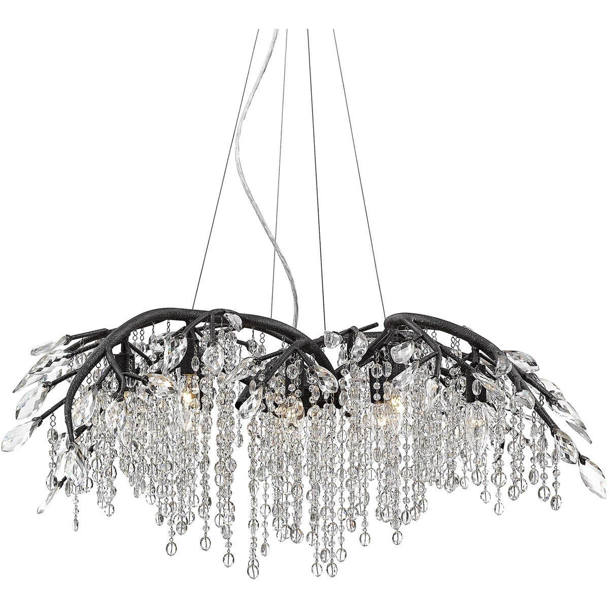 Golden Lighting 990312 BI Autumn Twilight Chandelier Black Iron eBay