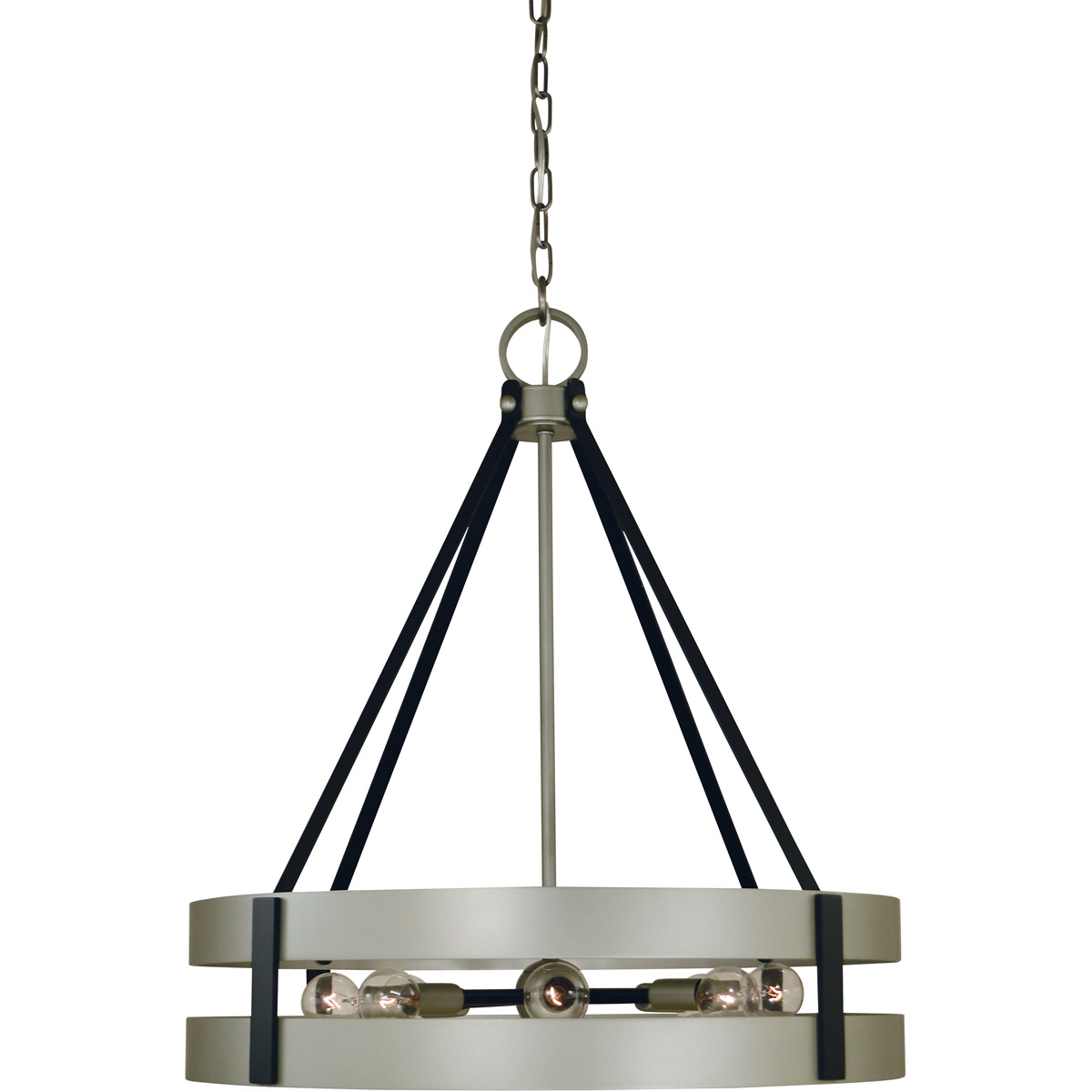 Framburg 5386SP/MBLACK Orion 8 Light 22 inch Satin Pewter/Matte Black Dining Chandelier Ceiling Light
