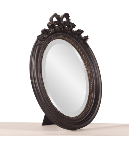 Howard Elliott Collection 56111 Ivanhoe, Small Black Table Mirror