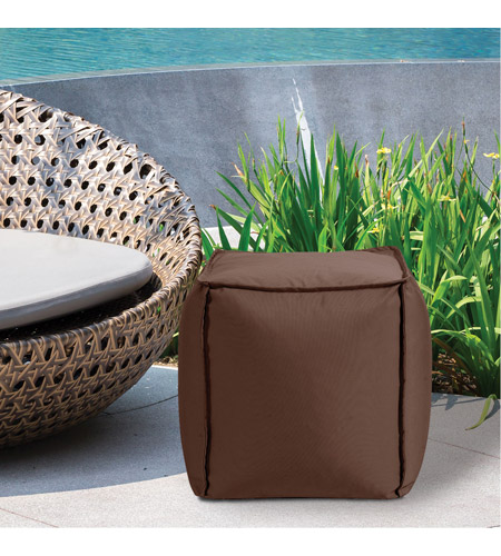 Howard Elliott Collection Q873-462 Pouf 18 inch Seascape Chocolate Outdoor Square Ottoman with Cover 68ff553b-e0e2-4090-8686-6d680d9f838a.jpg