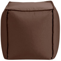 Howard Elliott Collection Q873-462 Pouf 18 inch Seascape Chocolate Outdoor Square Ottoman with Cover photo thumbnail