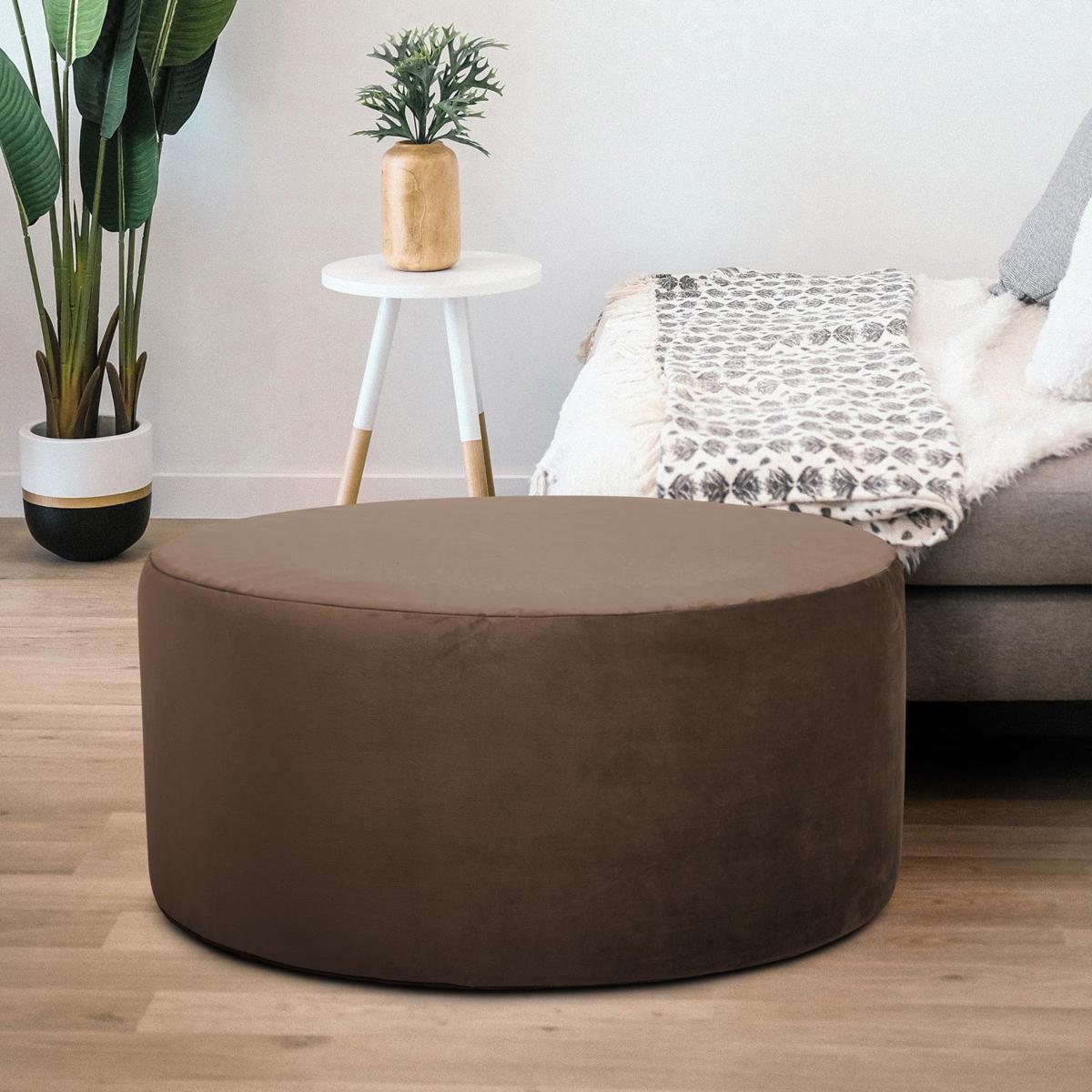Howard Elliott Collection 132220 Bella 18 inch Deep Chocolate Brown Ottoman