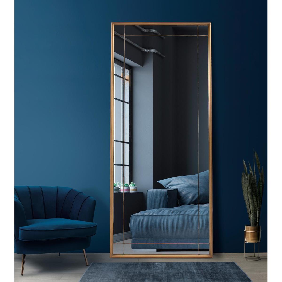 Howard Elliott Collection 170018 Chiverny 70 X 30 inch Antique Brass French Panel Mirror