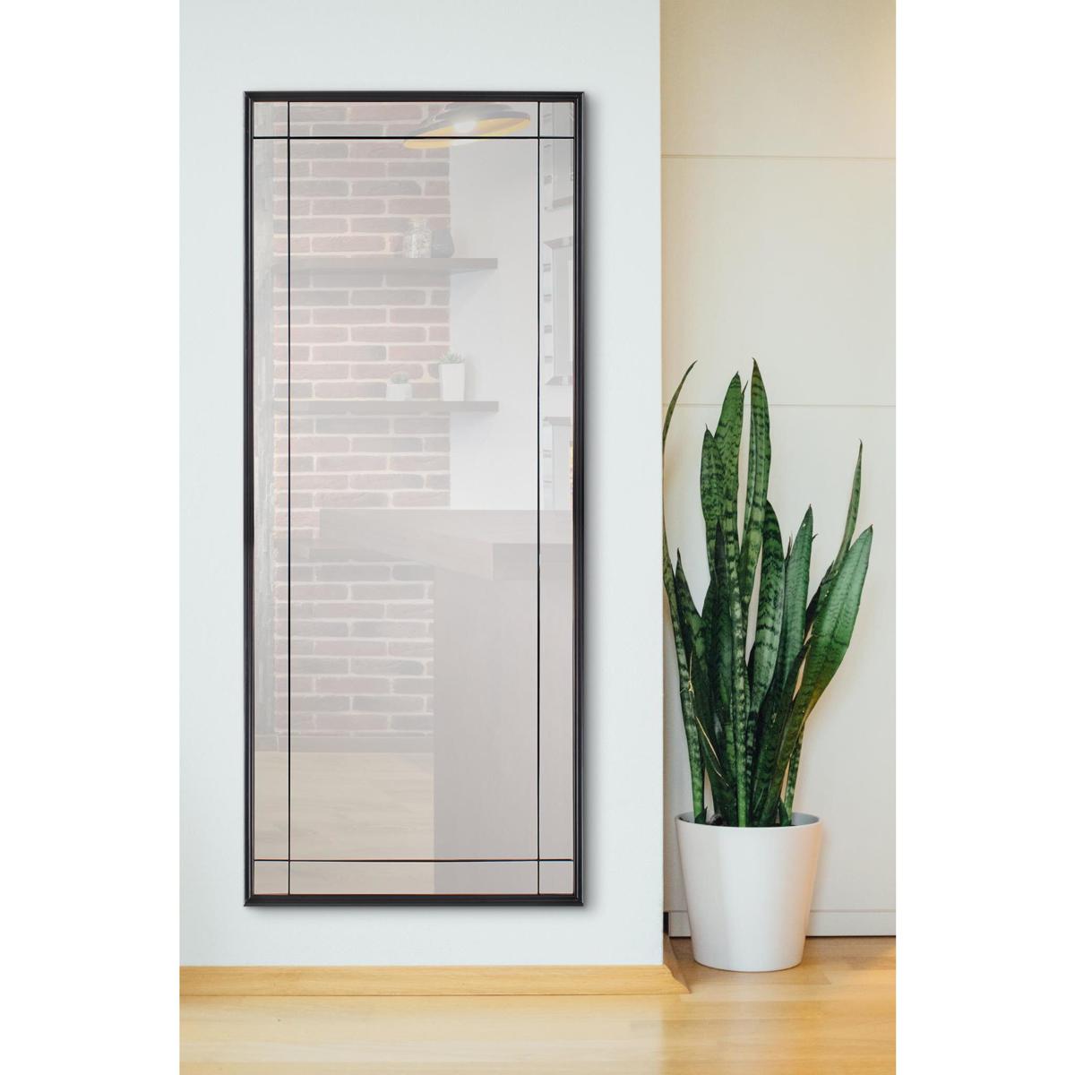 Howard Elliott Collection 170021 Chiverny 70 X 30 inch Matte Black French Panel Mirror