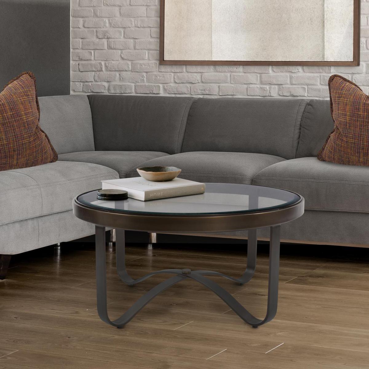 Howard Elliott Collection 27016 Carter 36 X 18 inch Bronze Coffee Table