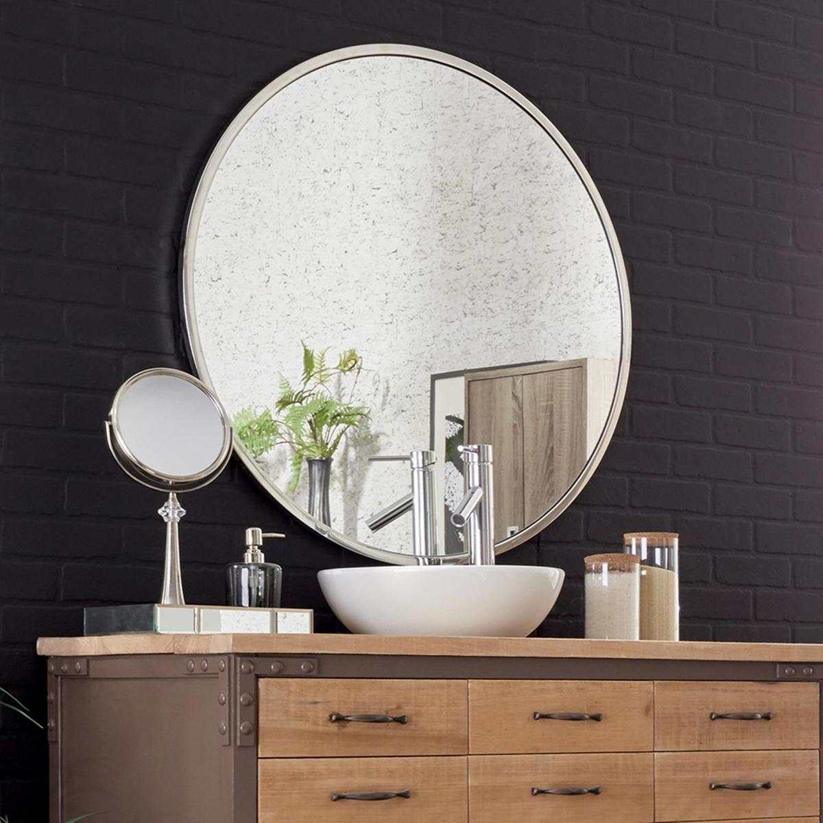 Howard Elliott Collection 48054 Simone 36 X 36 inch Stainless Steel Wall Mirror