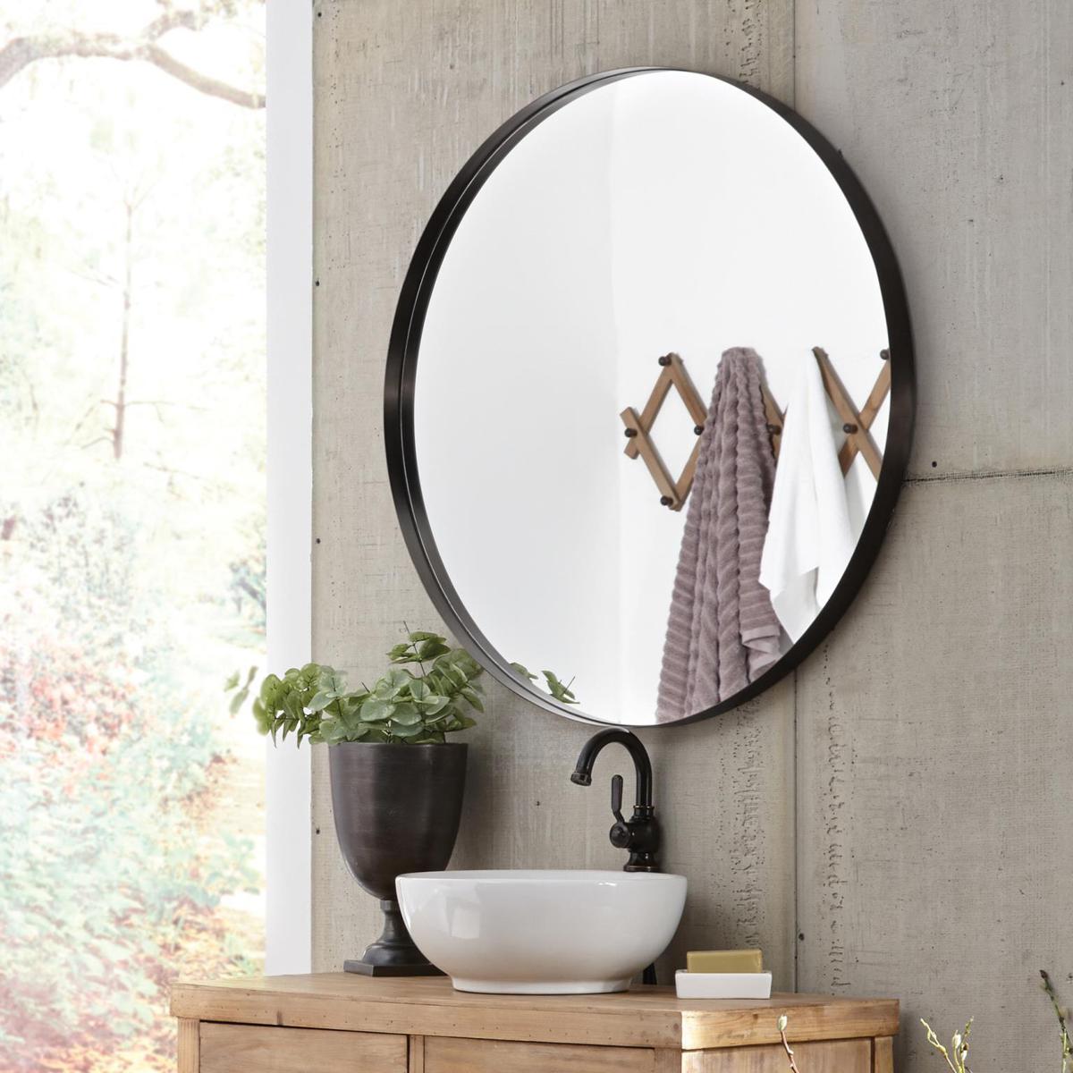 Howard Elliott Collection 48108 Steele 36 X 36 inch Black Mirror