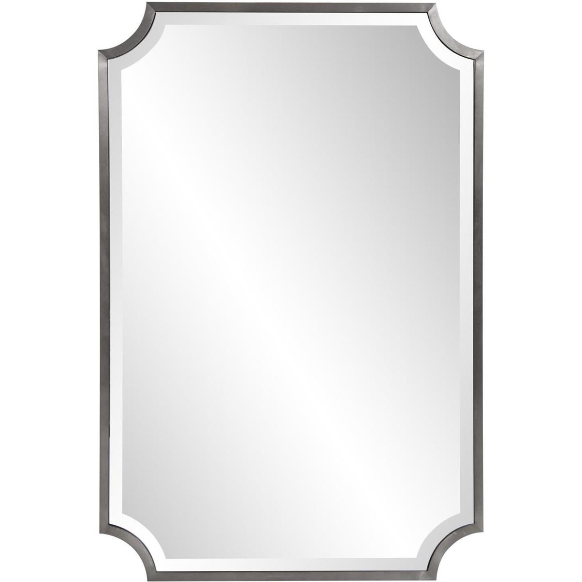 Howard Elliott Collection Hastings Wall Mirror â Titanium Stainless Steel, 24x36 in.