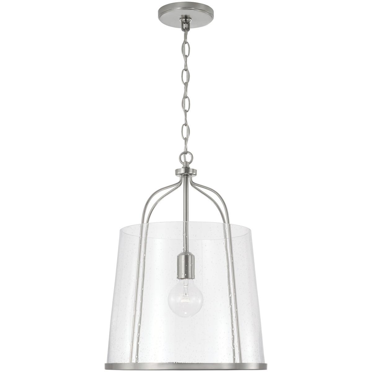 Lighting New York 347011BN HomePlace by Capital Lighting Madison 1 Light 14 inch Brushed Nickel Pendant Ceiling Light 347011BN - Open Box