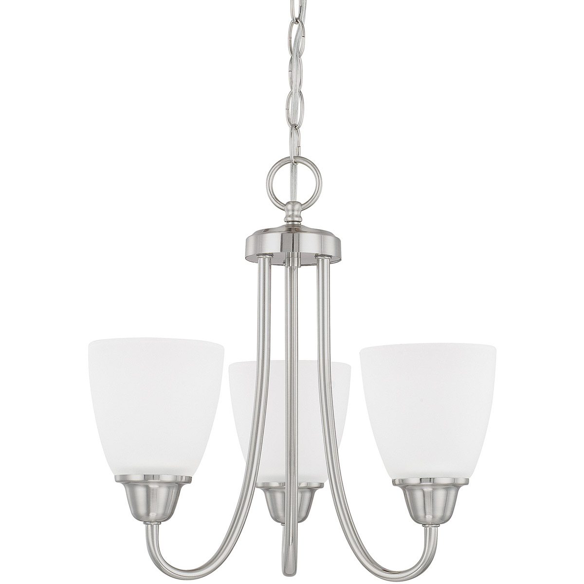 HomePlace by Capital Lighting 415131BN-337 Trenton 3 Light 15 inch Brushed Nickel Chandelier Ceiling Light