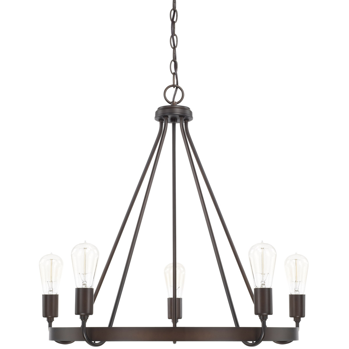 HomePlace by Capital Lighting 420061BZ Tanner 5 Light 26.5 inch Bronze Chandelier Ceiling Light
