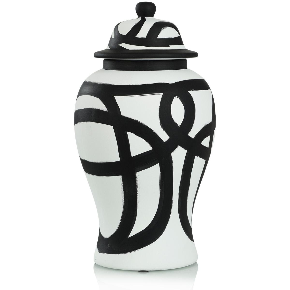 Harp and Finial HFA71197DS Ginger Jar 15 X 8 inch Decorative Vase